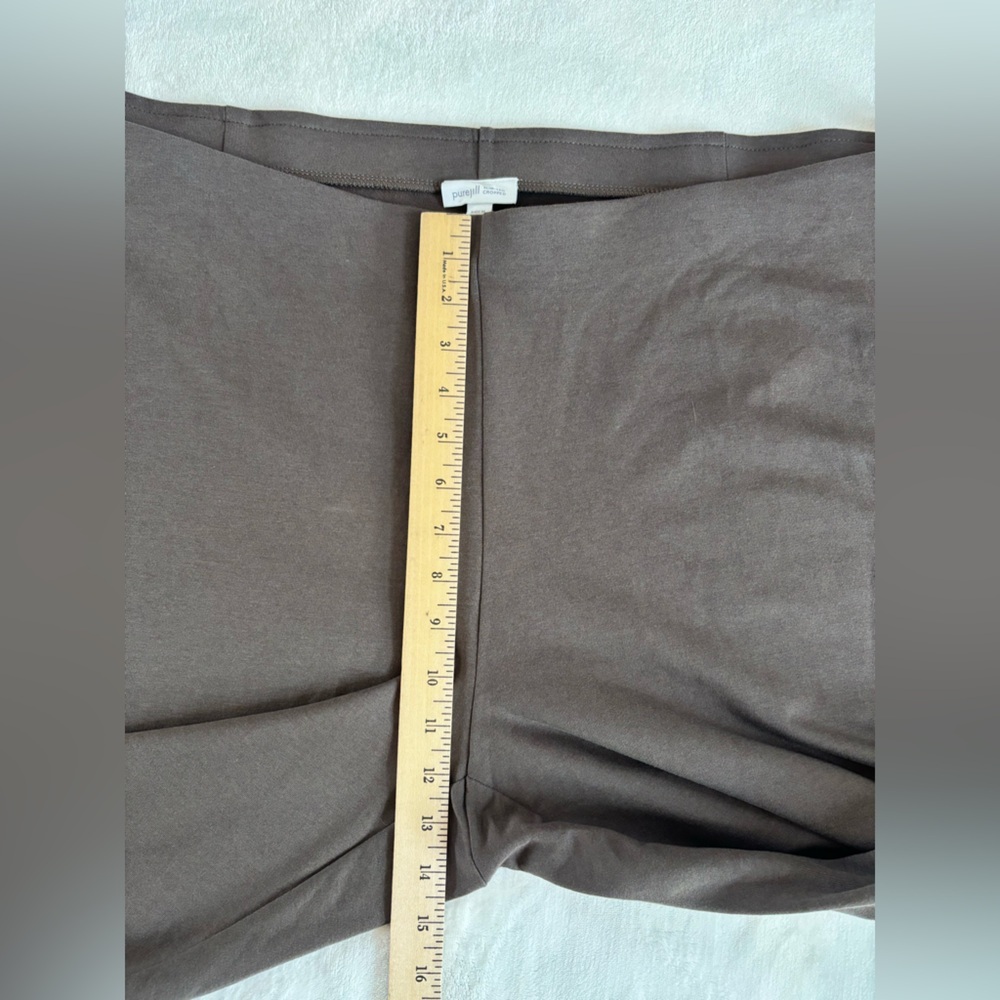 NWT Pure Jill Slim Leg Cropped Pants Brown High Rise Size 3X(US 24) Pull On - Picture 5 of 10